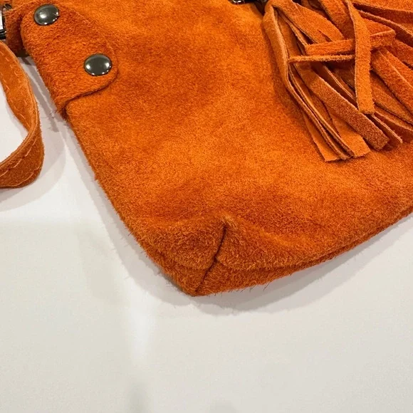 Borse in Pelle Genuine Suede Leather Crossbody Bag – Made in Italy - Picture 8 of 9